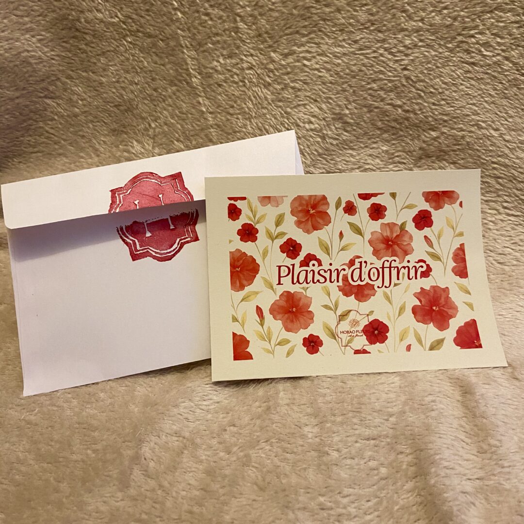 Photo de lettre carte cadeau physique