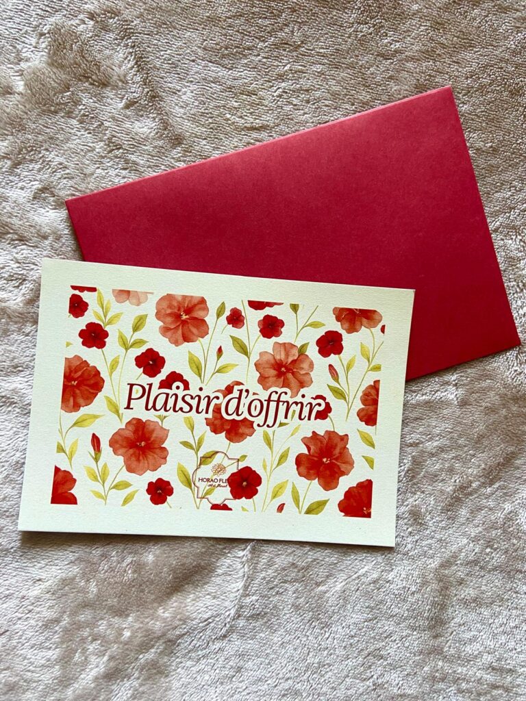 Carte cadeau physique enveloppe rouge