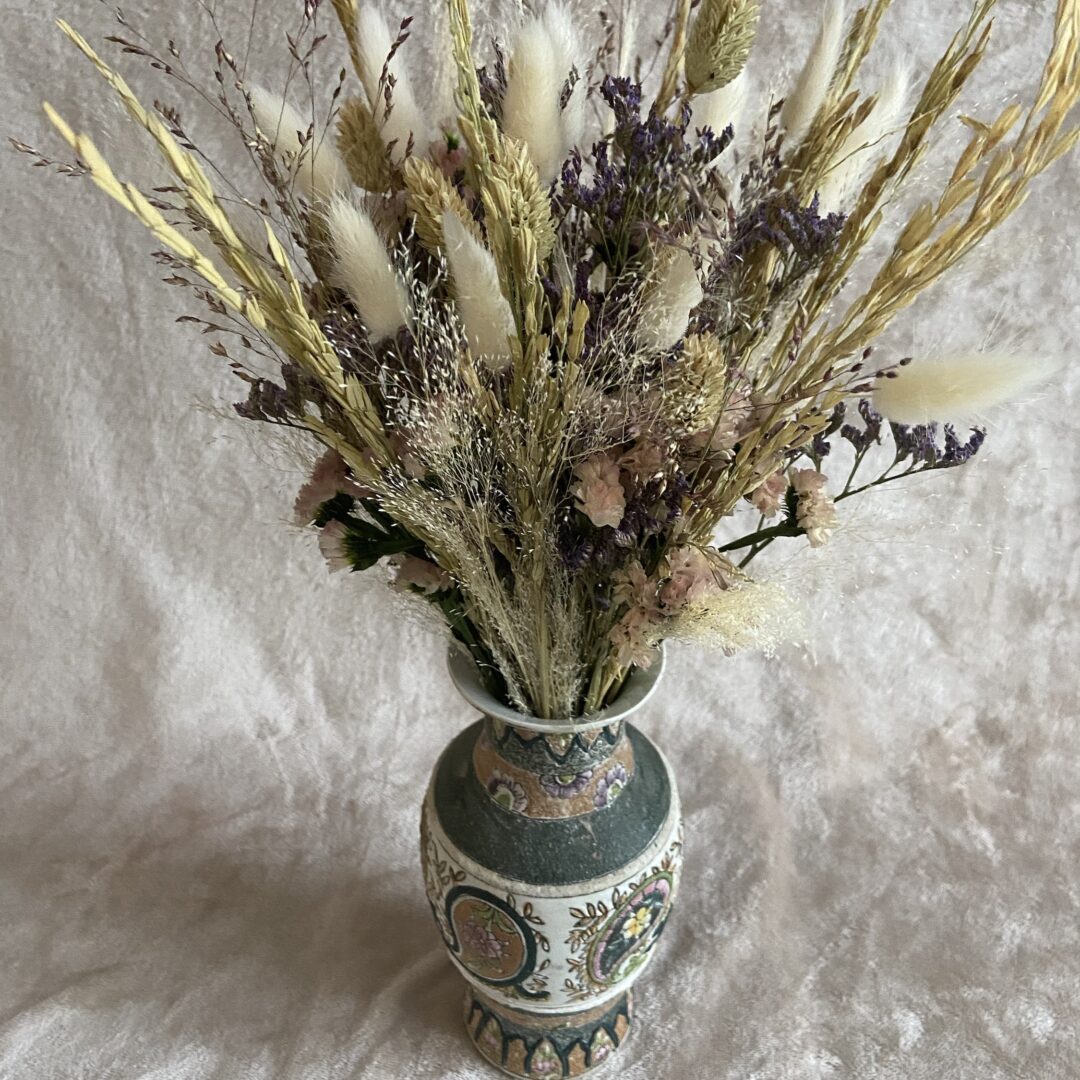 Ensemble Vase Lilas Blanc