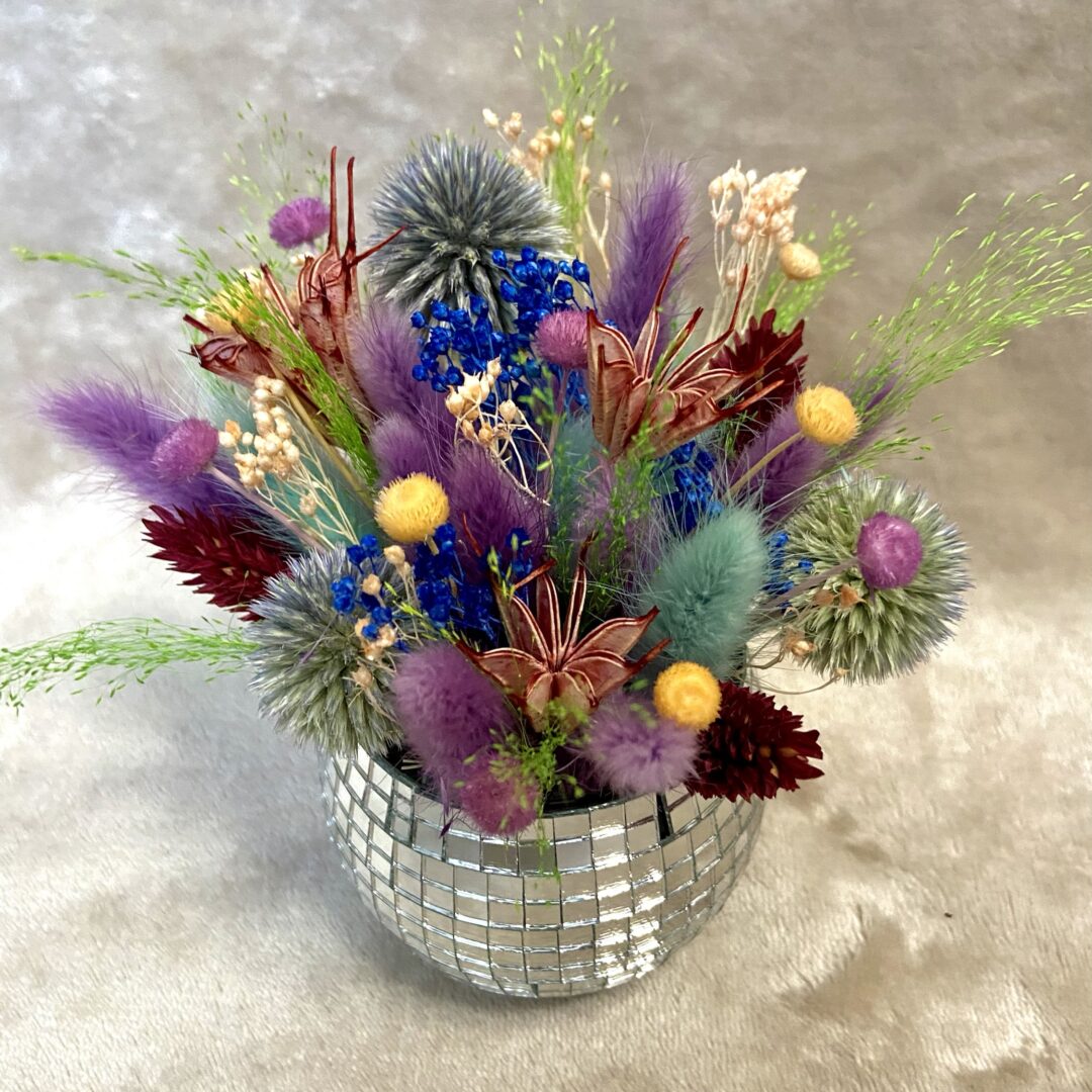 Boule disco fleurie Prisme Néon II